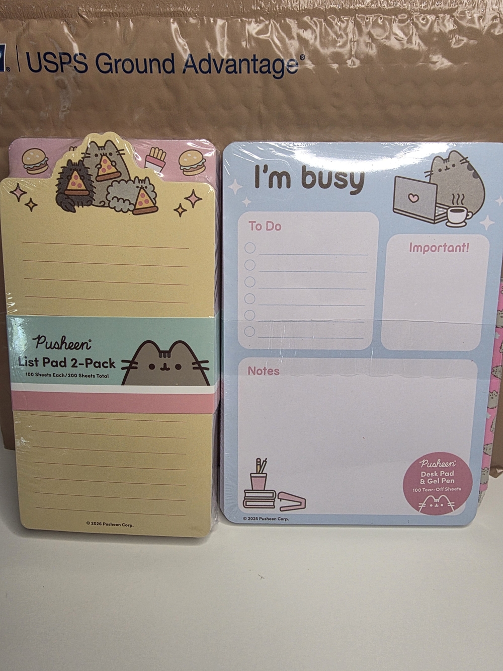 Pusheen Desk Bundle: Desk Pad with Pen + Notepad